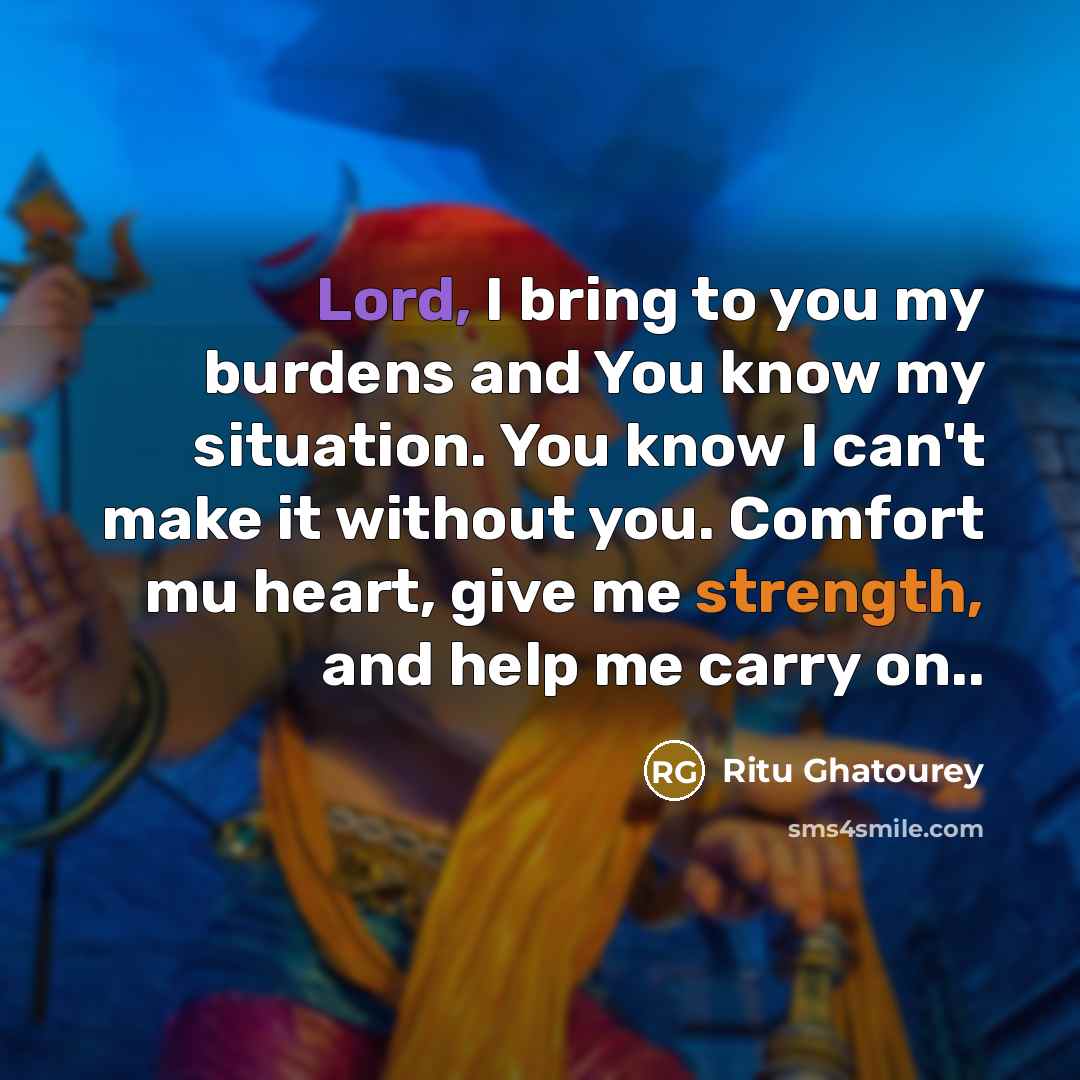 “Lord, I bring to you my burdens and You know…” quote by Ritu Ghatourey