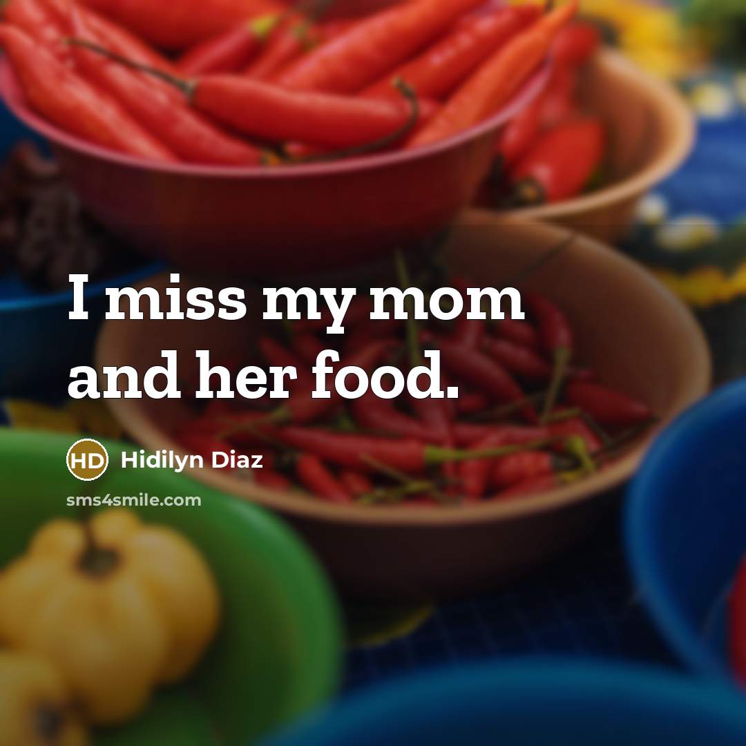 “I miss my mom and her food.…” quote by Hidilyn Diaz