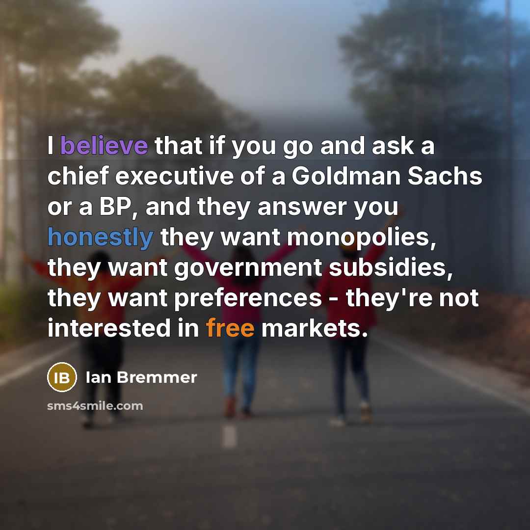 “I believe that if you go and ask a chief…” quote by Ian Bremmer
