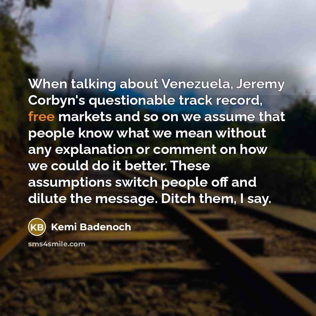 “When talking about Venezuela, Jeremy Corbyn's questionable track record, free…” quote by Kemi Badenoch
