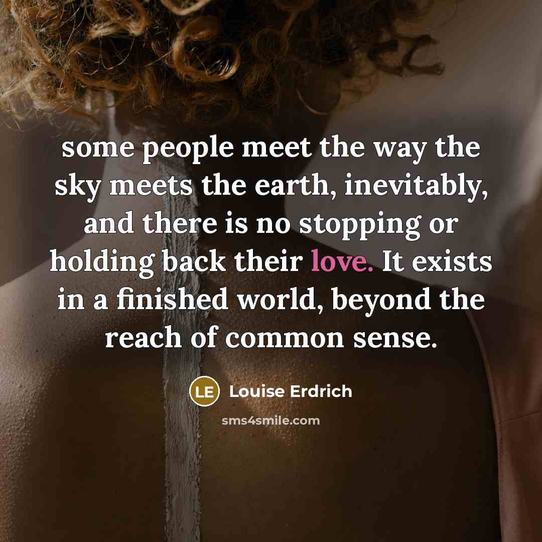 “some people meet the way the sky meets the earth,…” quote by Louise Erdrich