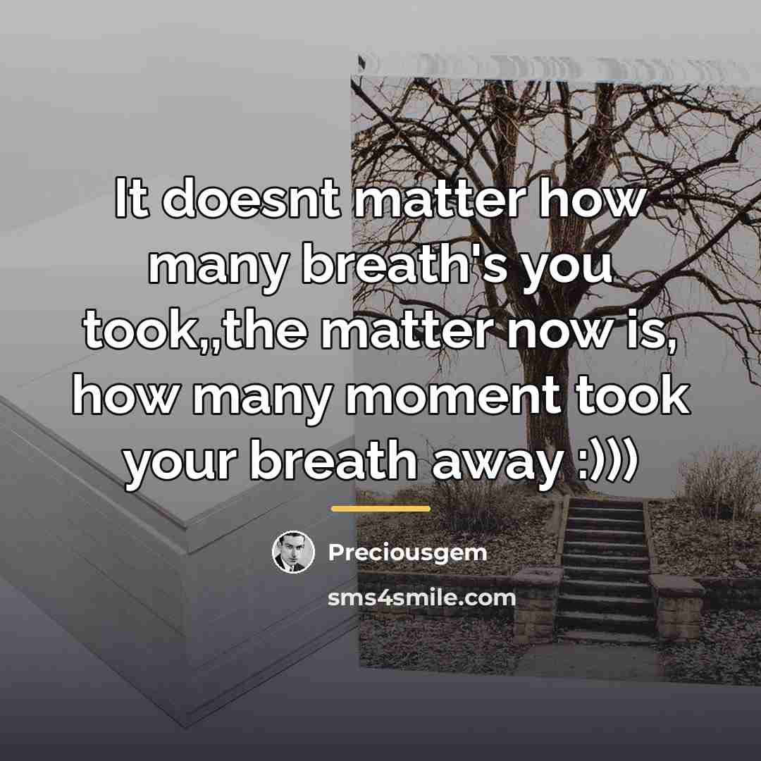 “It doesnt matter how many breath's you took,,the matter now…” quote by Preciousgem