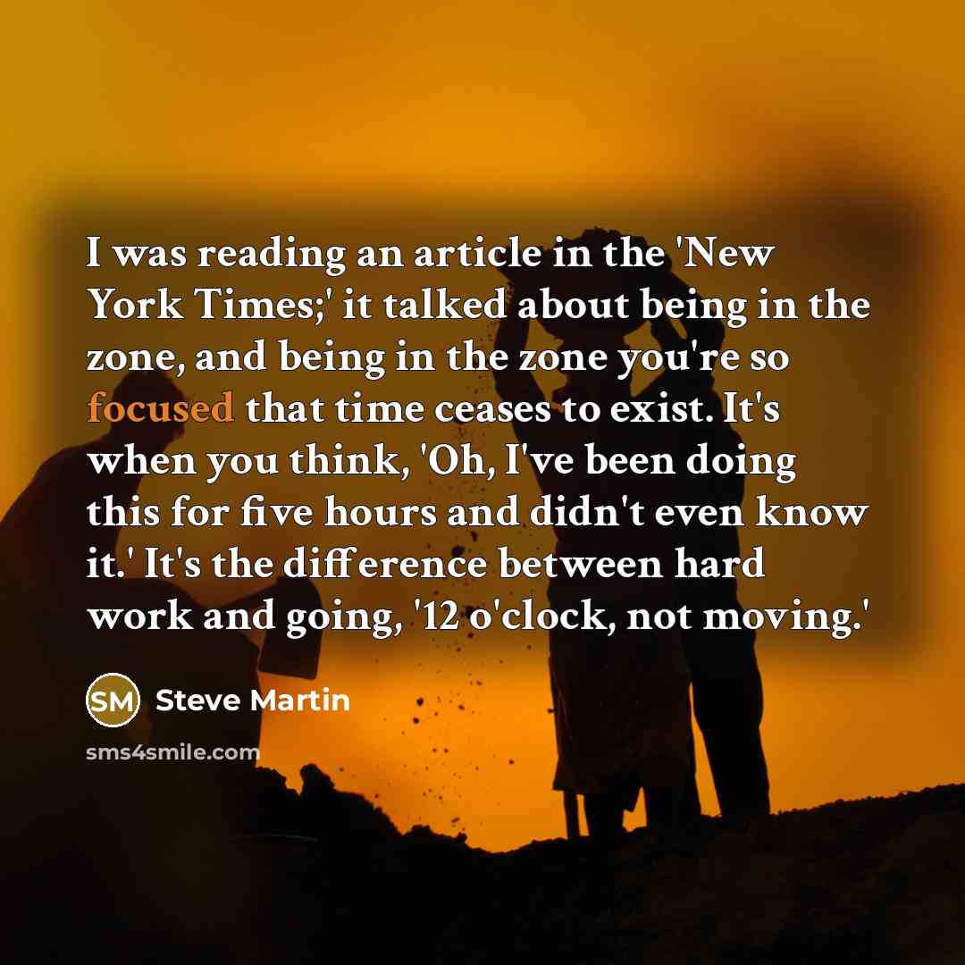“I was reading an article in the 'New York Times;'…” quote by Steve Martin