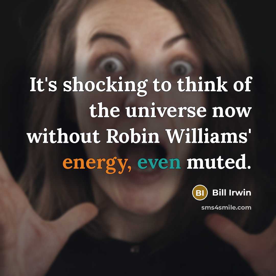 “It's shocking to think of the universe now without Robin…” quote by Bill Irwin