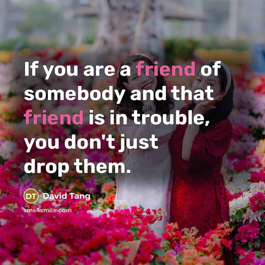 “If you are a friend of somebody and that friend…” quote by David Tang