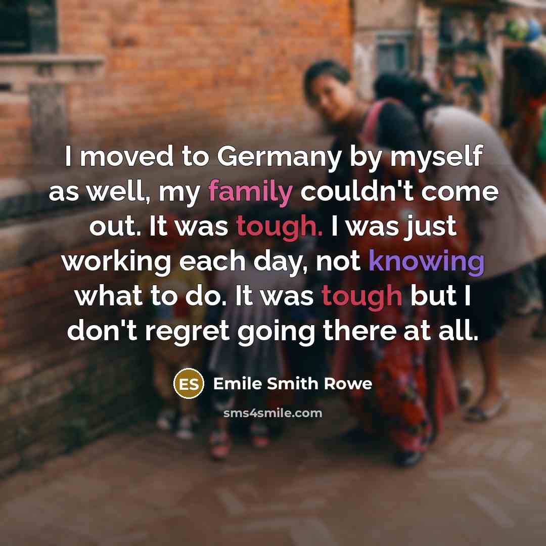 “I moved to Germany by myself as well, my family…” quote by Emile Smith Rowe