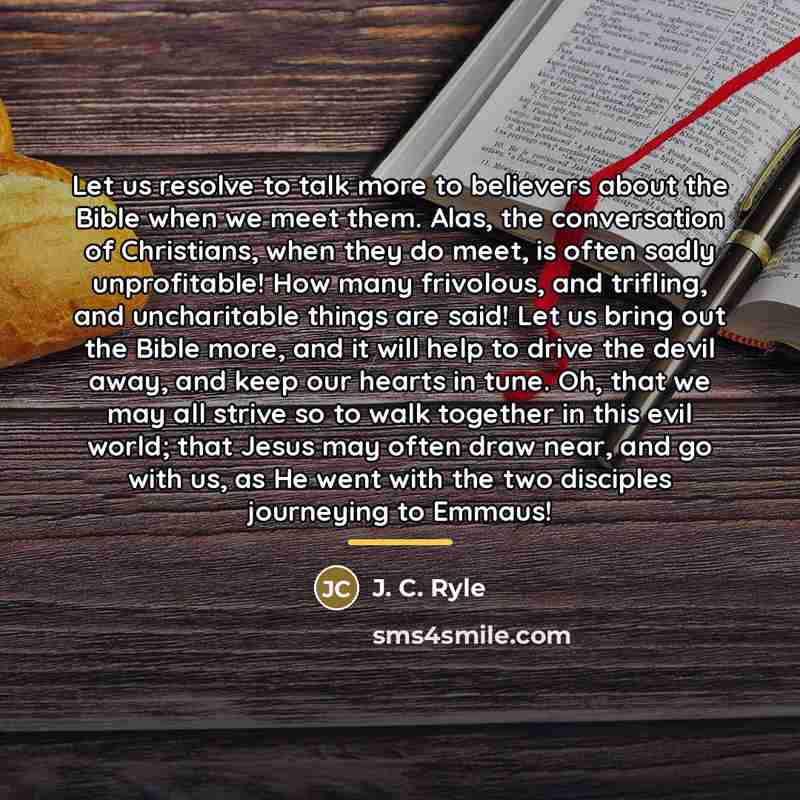 “Let us resolve to talk more to believers about the…” quote by J. C. Ryle