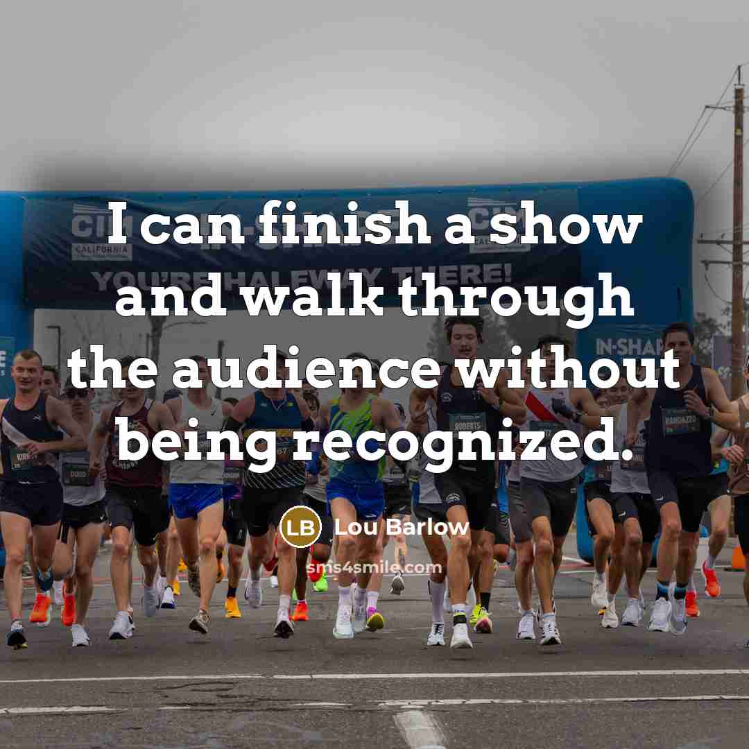 “I can finish a show and walk through the audience…” quote by Lou Barlow