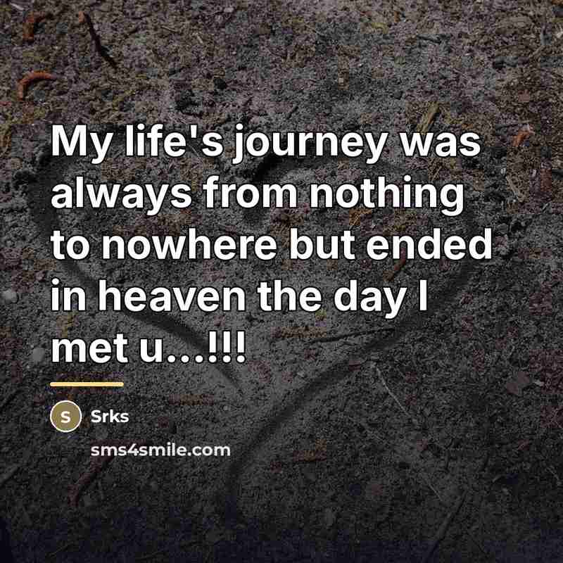 “My life's journey was always from nothing to nowhere but…” quote by Srks