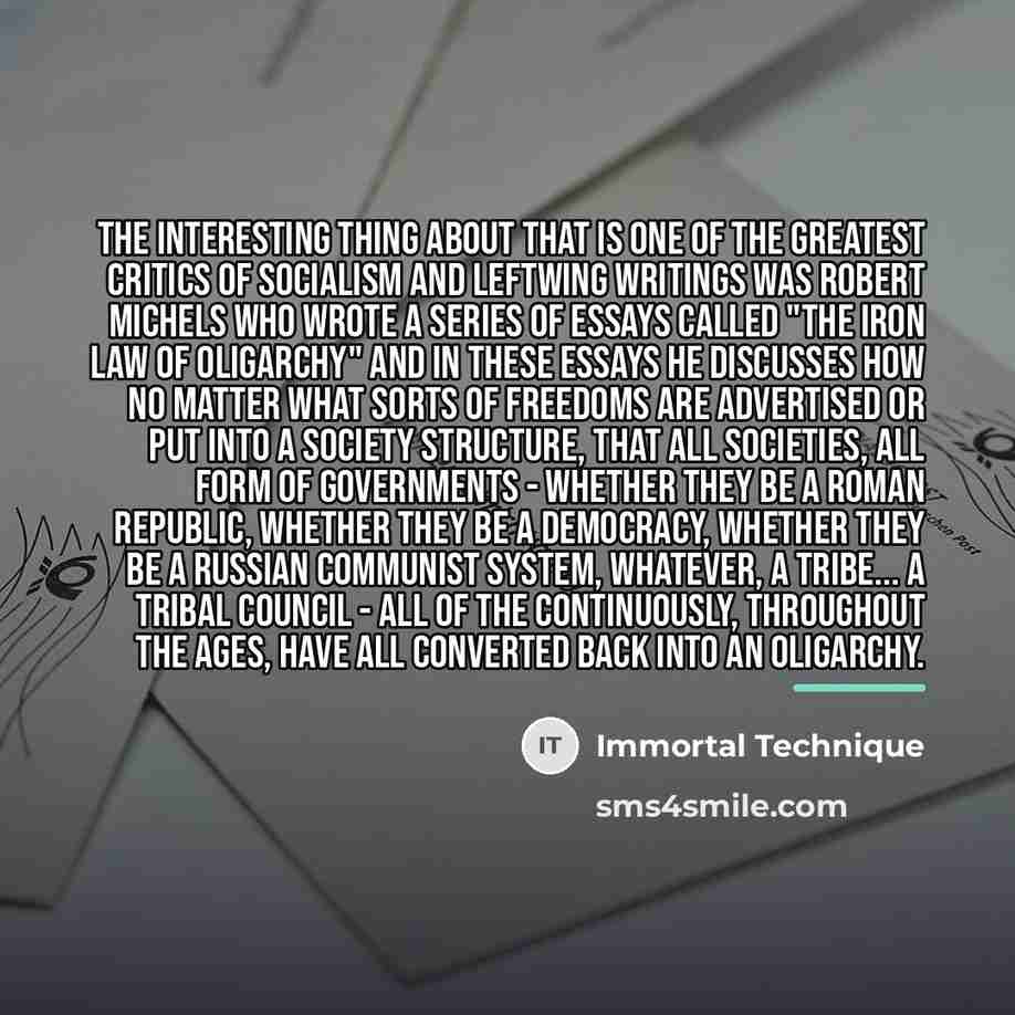 “The interesting thing about that is one of the greatest…” quote by Immortal Technique