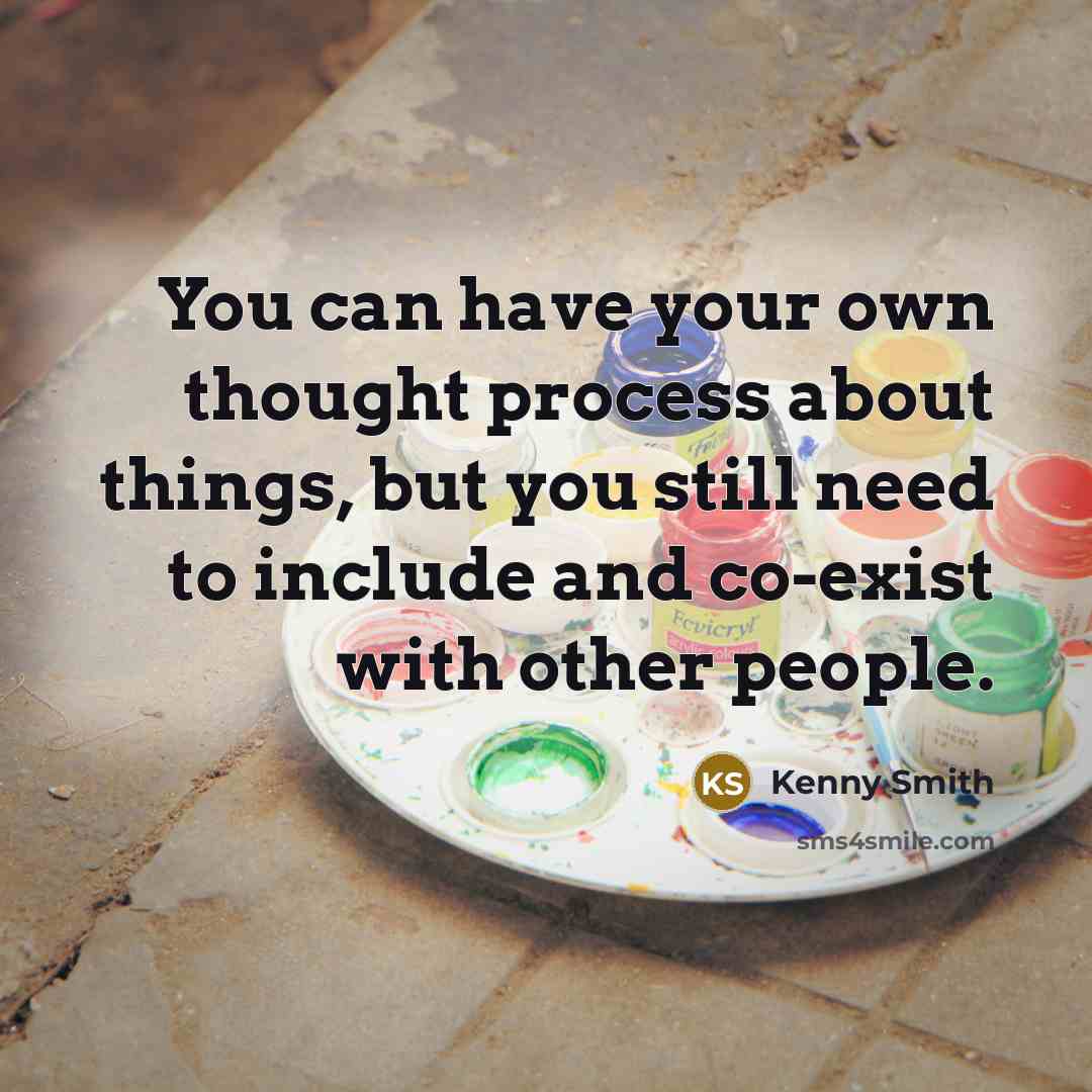“You can have your own thought process about things, but…” quote by Kenny Smith