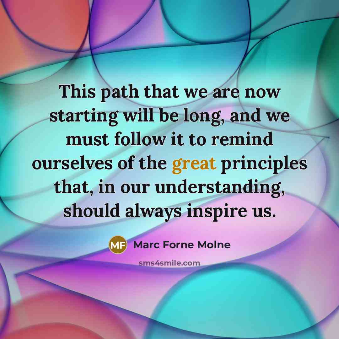 “This path that we are now starting will be long,…” quote by Marc Forne Molne