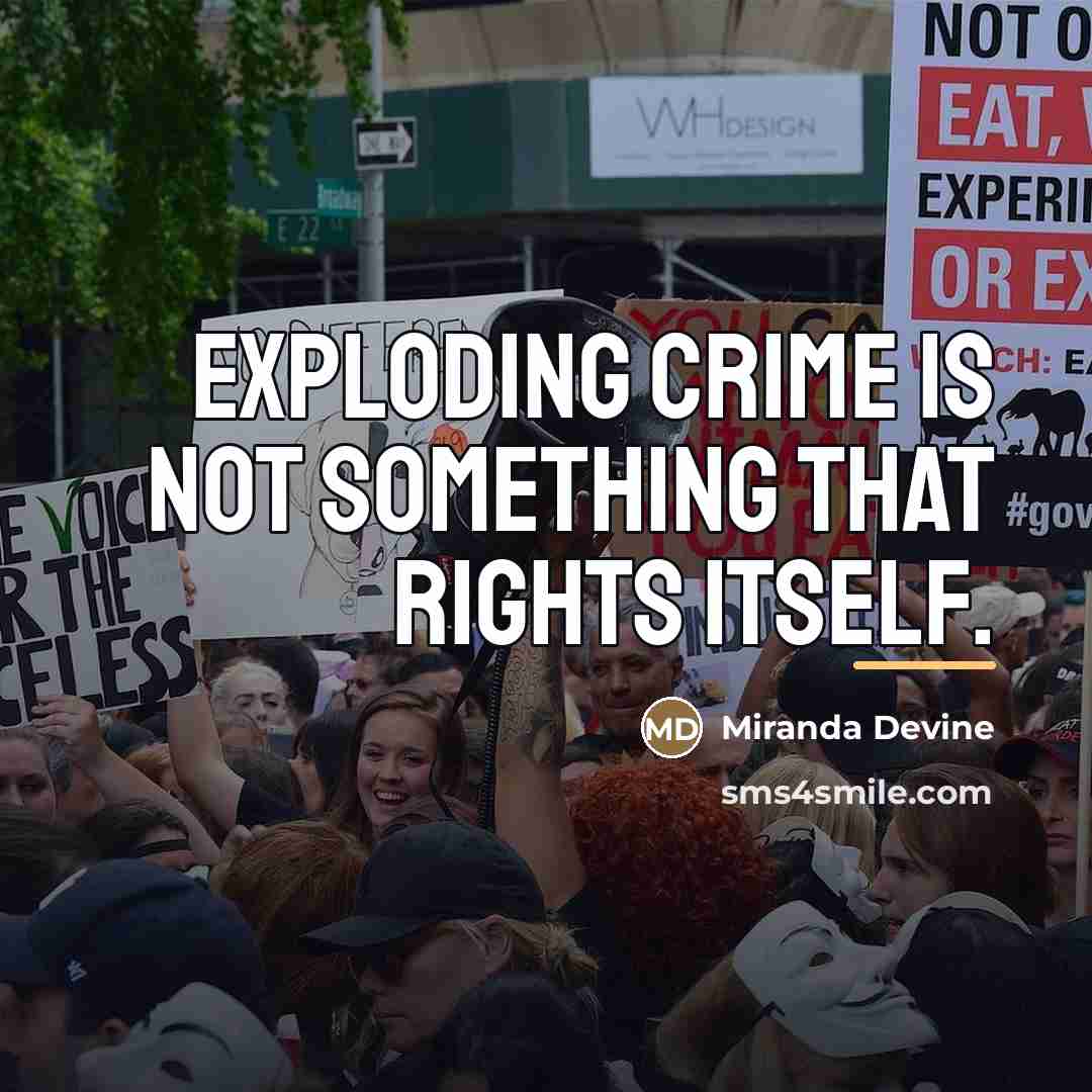 “Exploding crime is not something that rights itself.…” quote by Miranda Devine