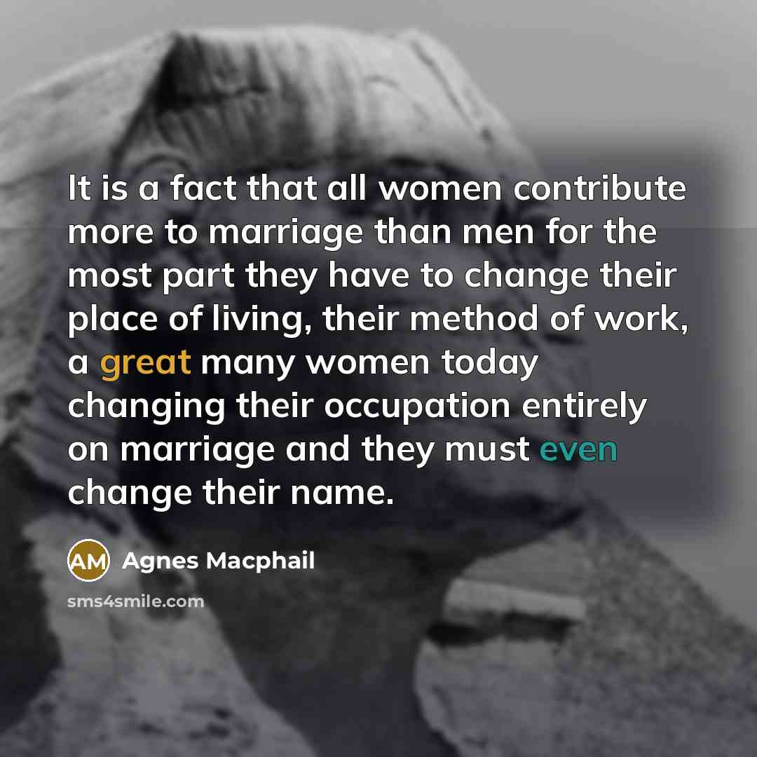 “It is a fact that all women contribute more to…” quote by Agnes Macphail