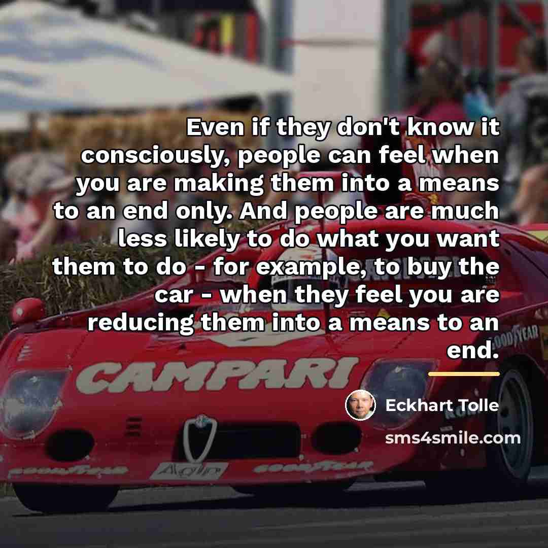 “Even if they don't know it consciously, people can feel…” quote by Eckhart Tolle
