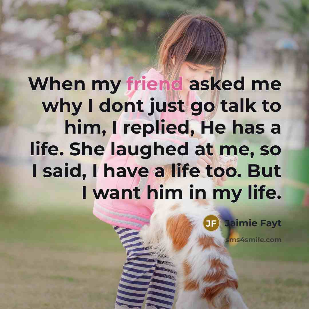 “When my friend asked me why I dont just go…” quote by Jaimie Fayt