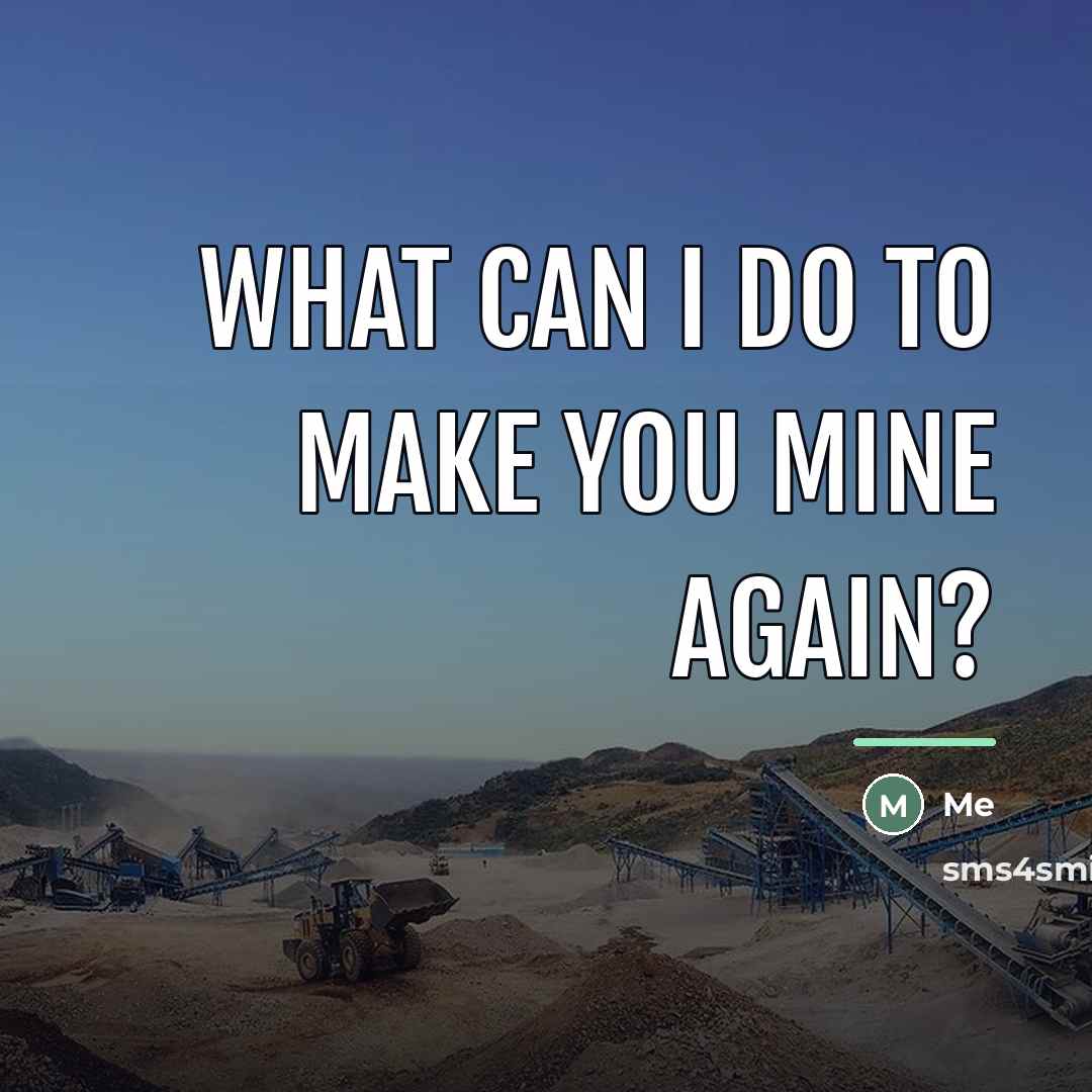 “What can I do to make you mine again?…” quote by Me