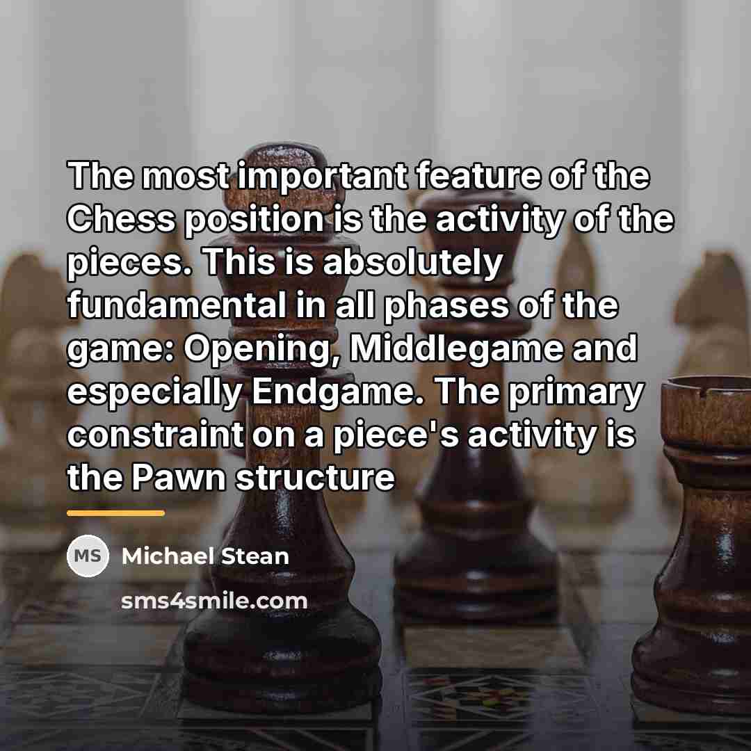 “The most important feature of the Chess position is the…” quote by Michael Stean
