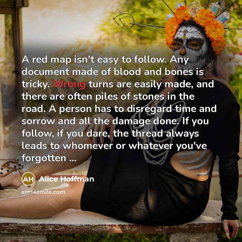 “A red map isn't easy to follow. Any document made…” quote by Alice Hoffman