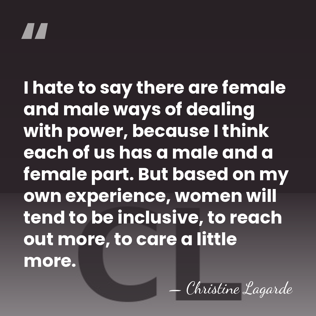 I hate to say there are female and male ways of dealing&hellip; - Christine Lagarde
