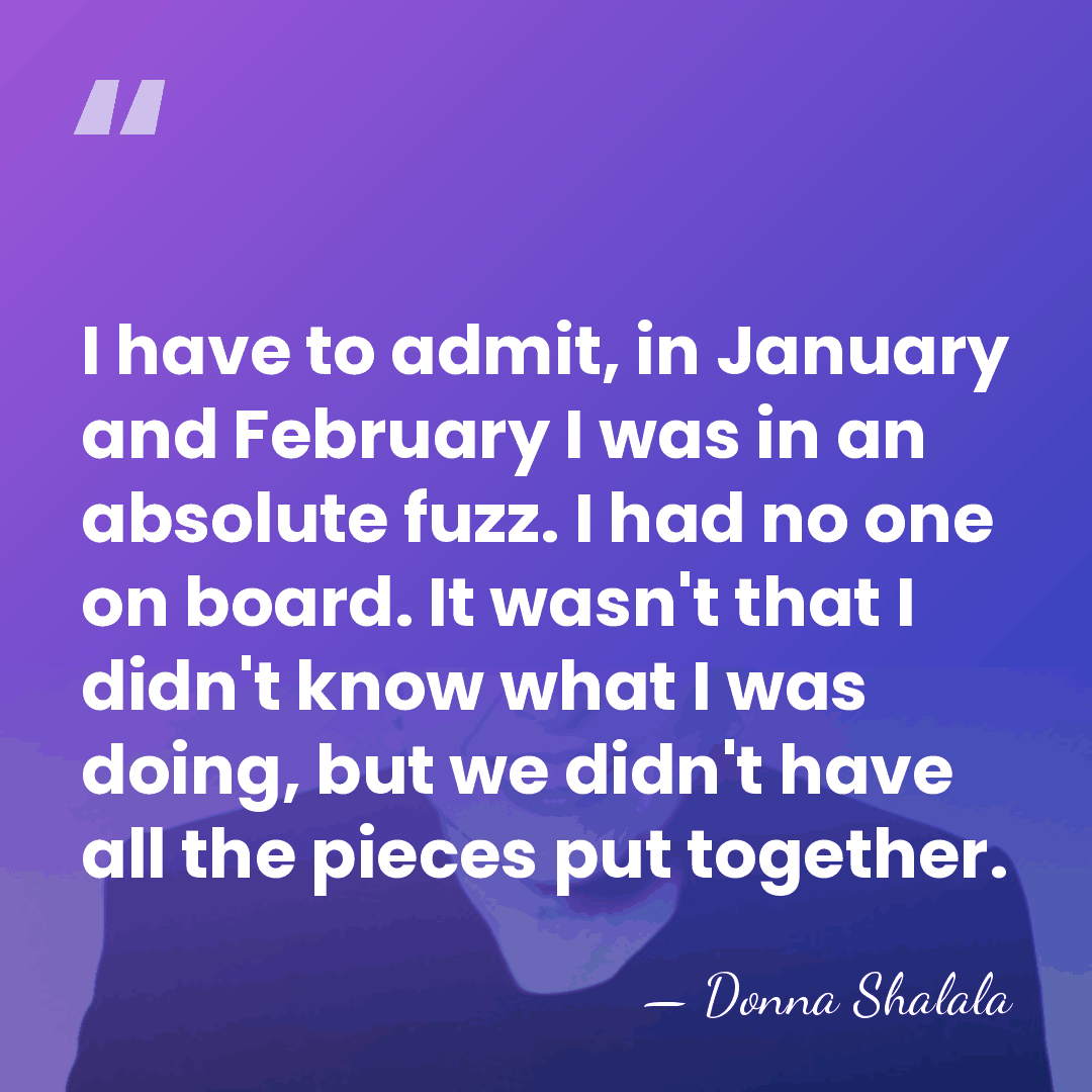 I have to admit, in January and February I was in an&hellip; - Donna Shalala