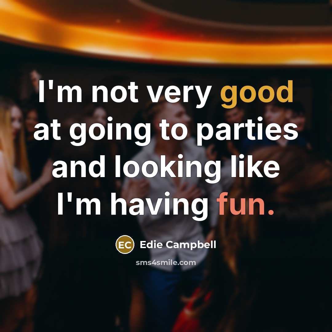 “I'm not very good at going to parties and looking…” quote by Edie Campbell