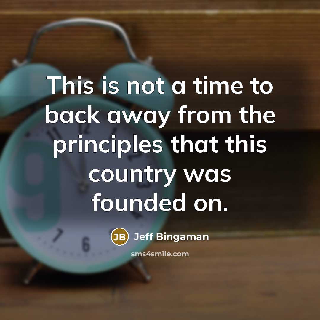 “This is not a time to back away from the…” quote by Jeff Bingaman