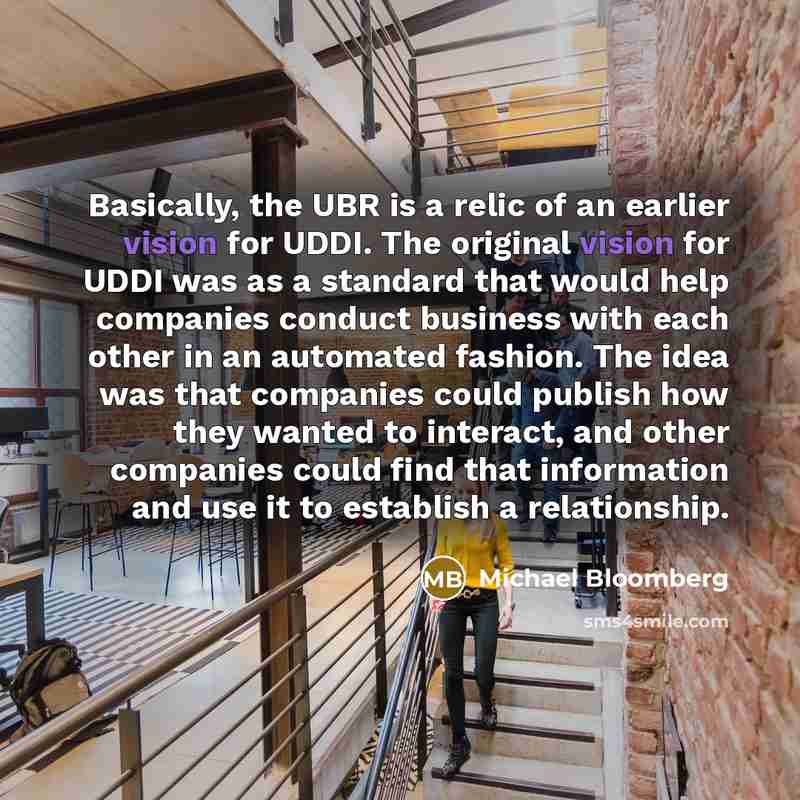“Basically, the UBR is a relic of an earlier vision…” quote by Michael Bloomberg