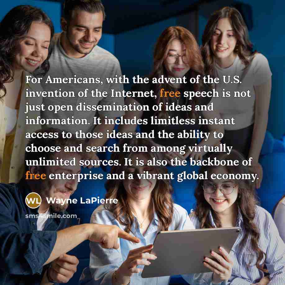 “For Americans, with the advent of the U.S. invention of…” quote by Wayne LaPierre