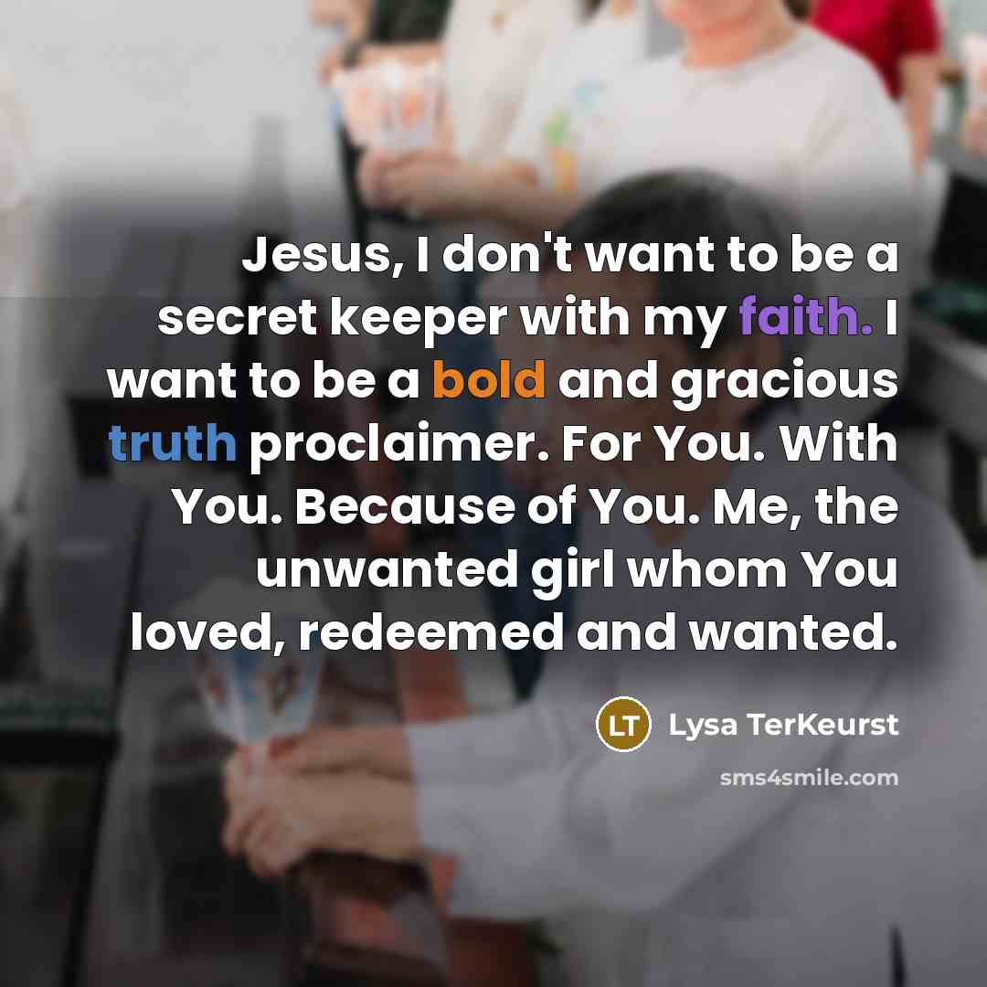 “Jesus, I don't want to be a secret keeper with…” quote by Lysa TerKeurst