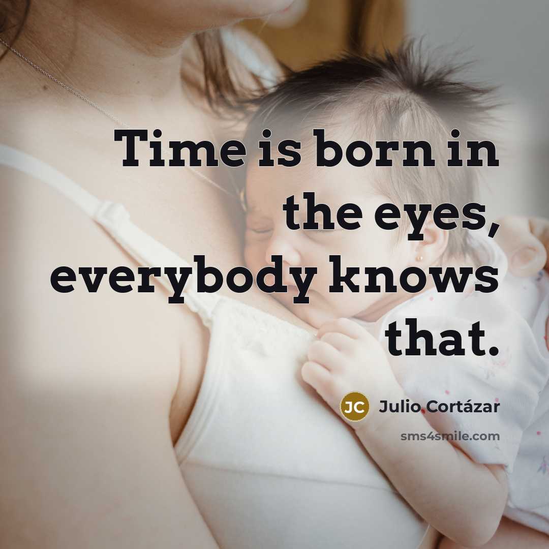 “Time is born in the eyes, everybody knows that.…” quote by Julio Cortazar