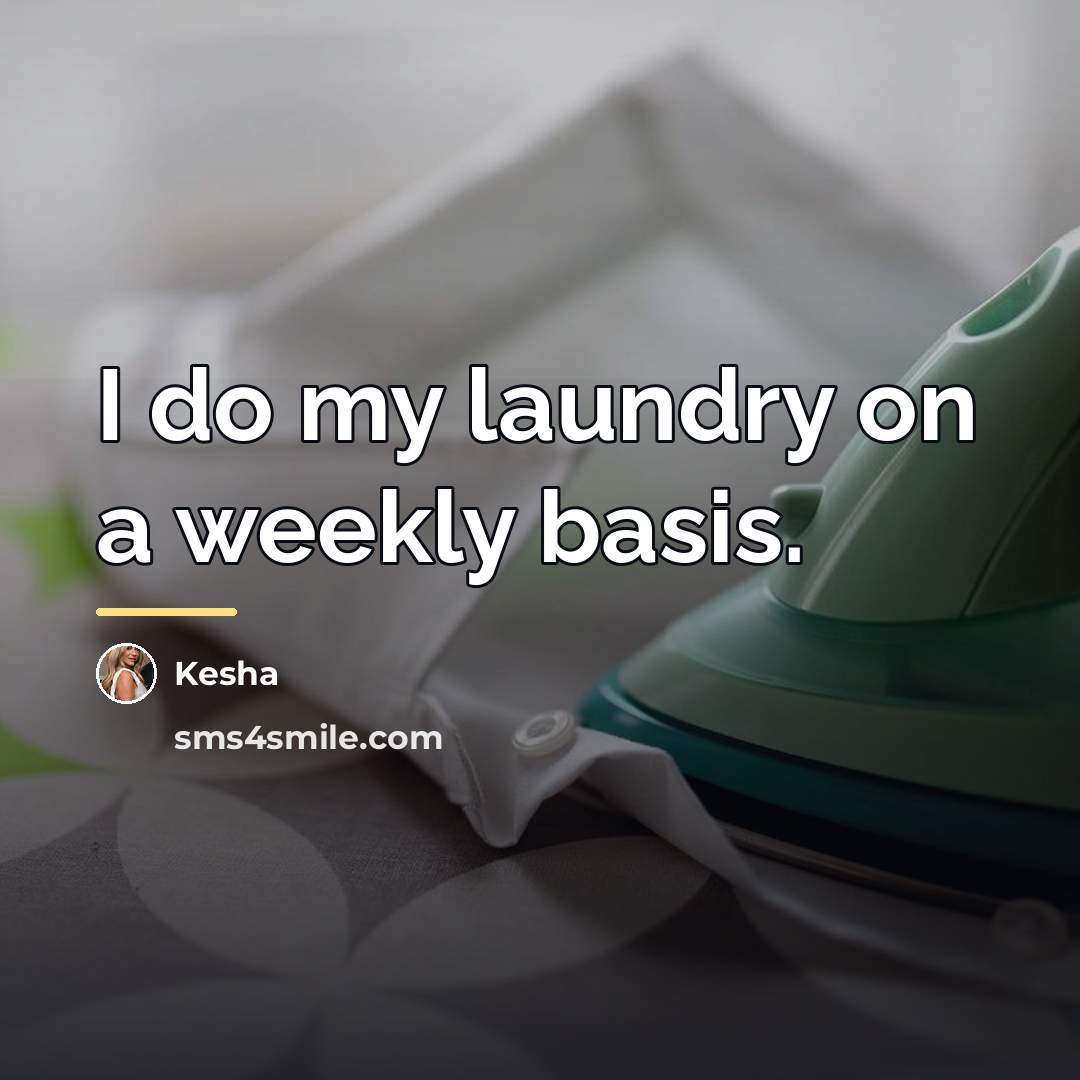 “I do my laundry on a weekly basis.…” quote by Kesha