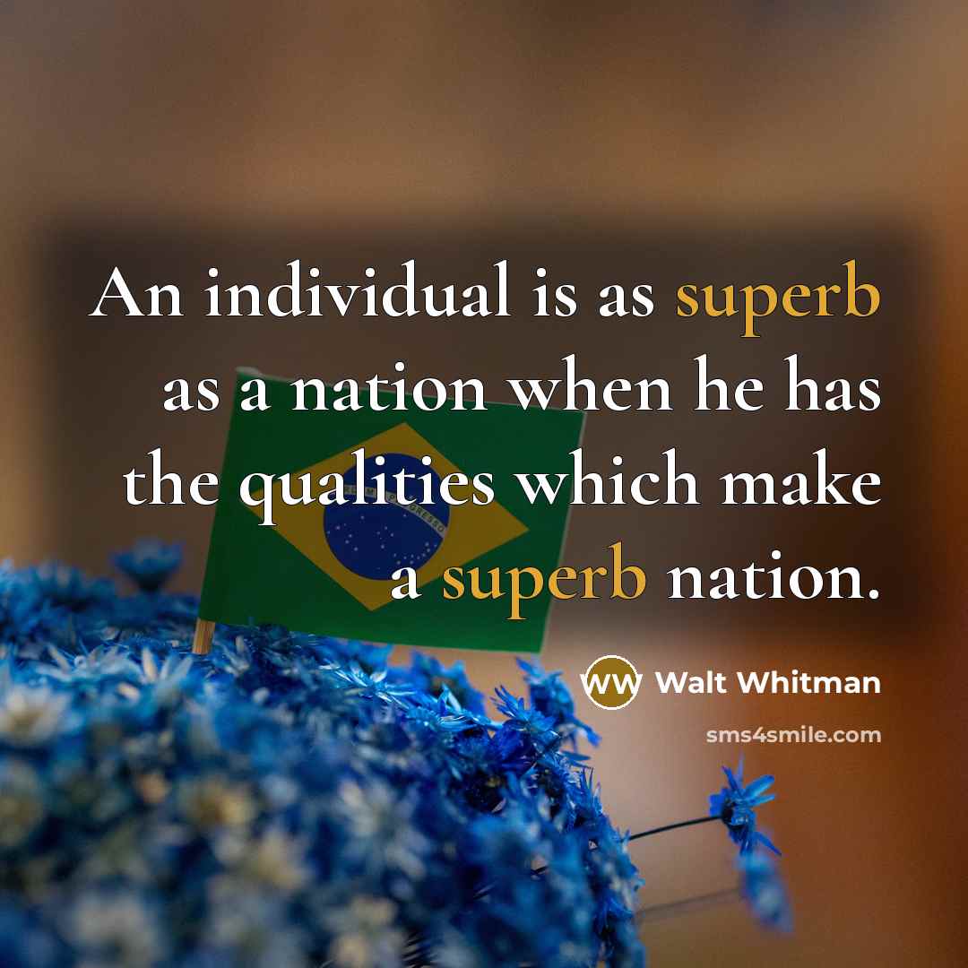 “An individual is as superb as a nation when he…” quote by Walt Whitman