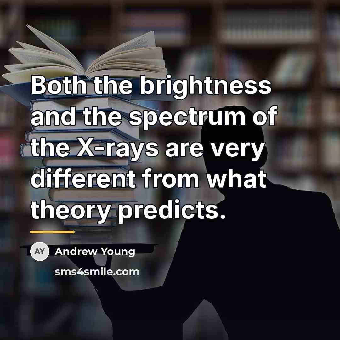 “Both the brightness and the spectrum of the X-rays are…” quote by Andrew Young