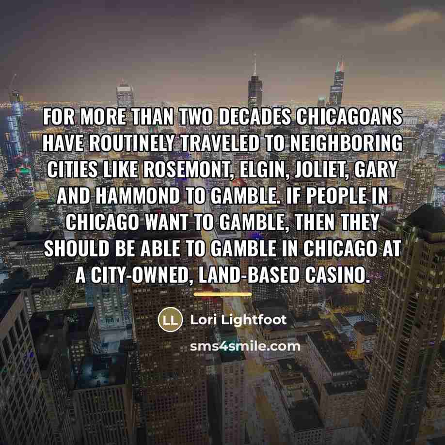 “For more than two decades Chicagoans have routinely traveled to…” quote by Lori Lightfoot