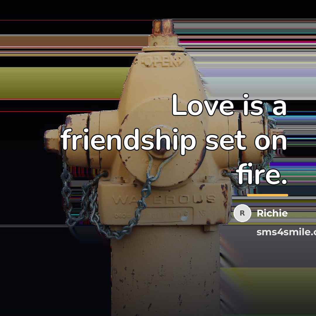 “Love is a friendship set on fire.…” quote by Richie