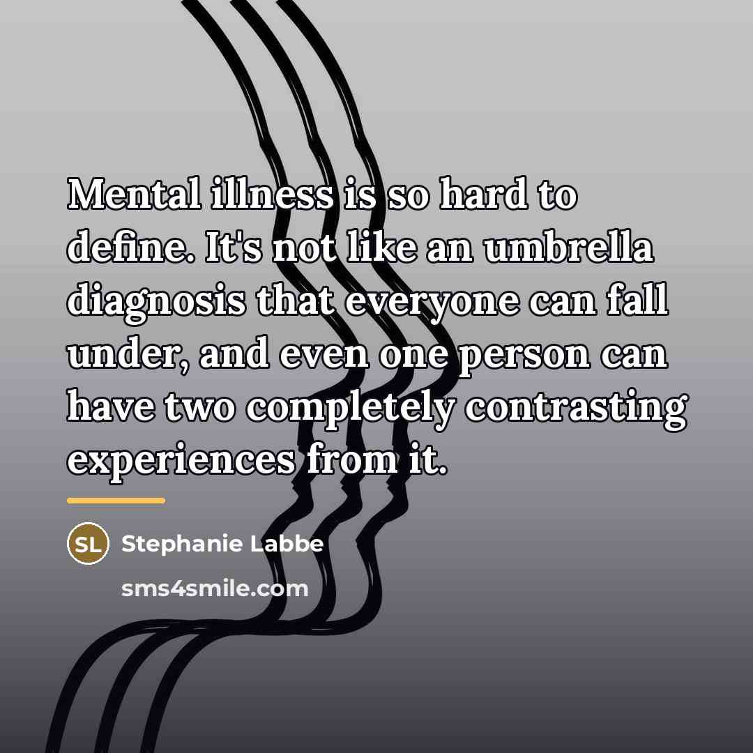 “Mental illness is so hard to define. It's not like…” quote by Stephanie Labbe