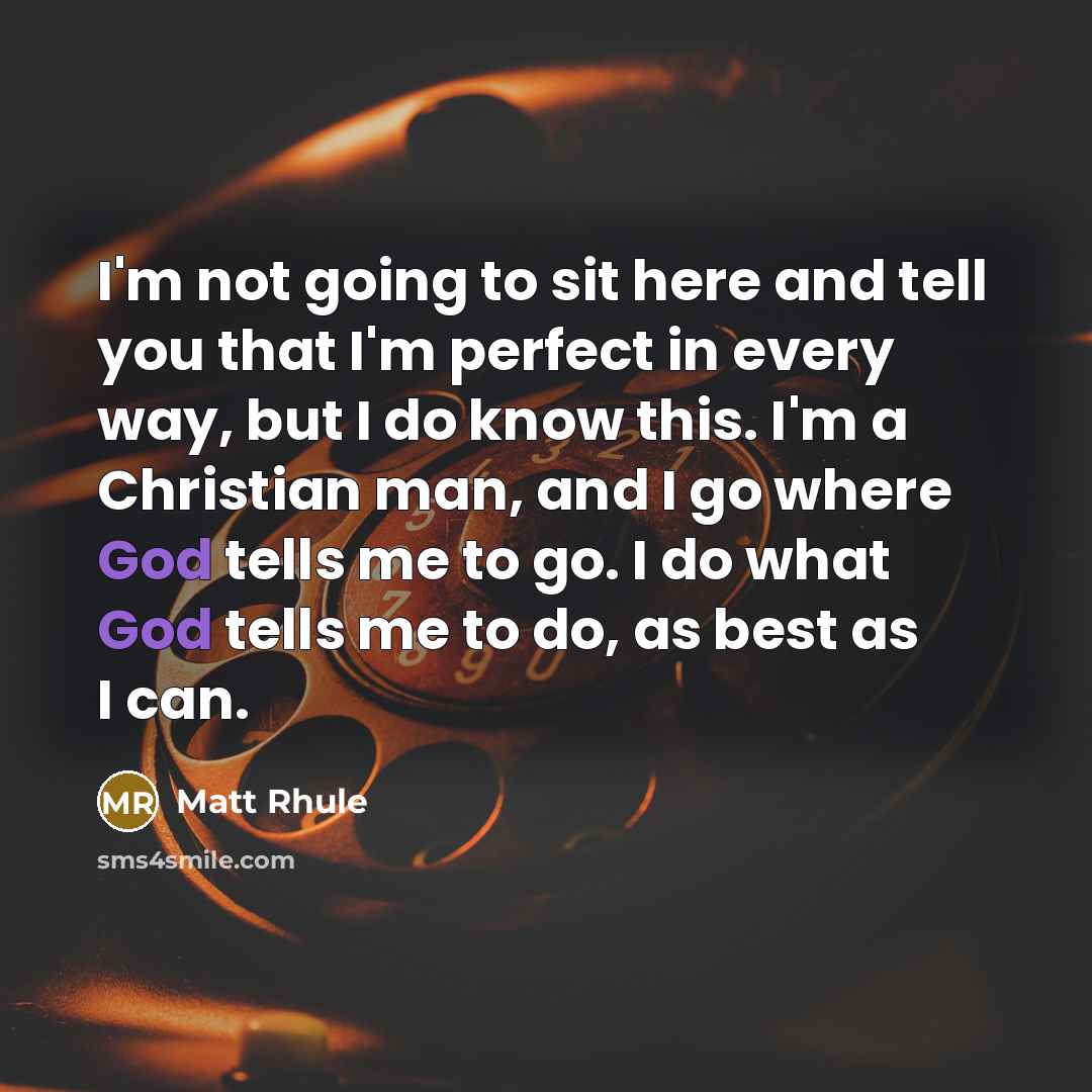 “I'm not going to sit here and tell you that…” quote by Matt Rhule