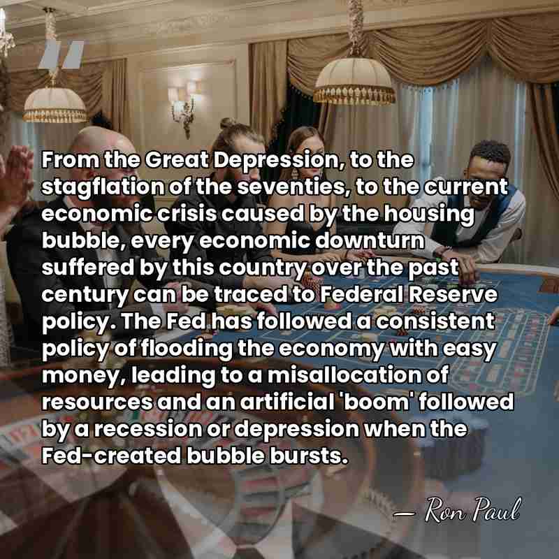 From the Great Depression, to the stagflation of the seventies, to the&hellip; - Ron Paul