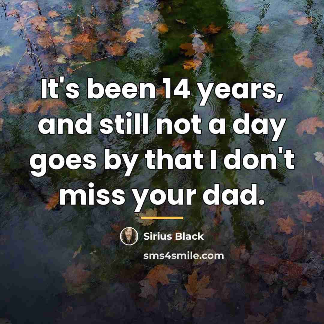 “It's been 14 years, and still not a day goes…” quote by Sirius Black
