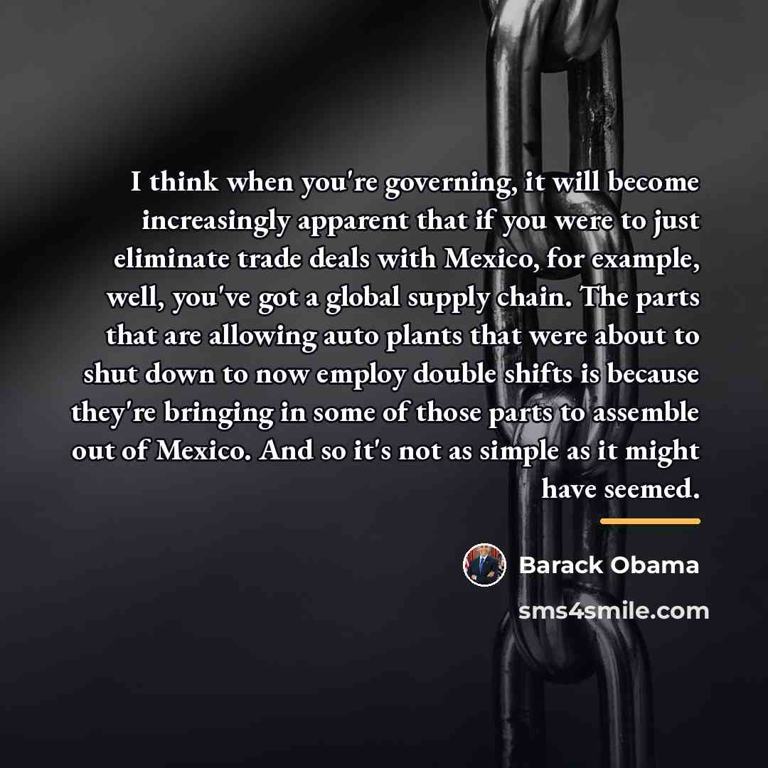 “I think when you're governing, it will become increasingly apparent…” quote by Barack Obama