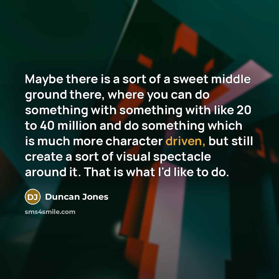 “Maybe there is a sort of a sweet middle ground…” quote by Duncan Jones