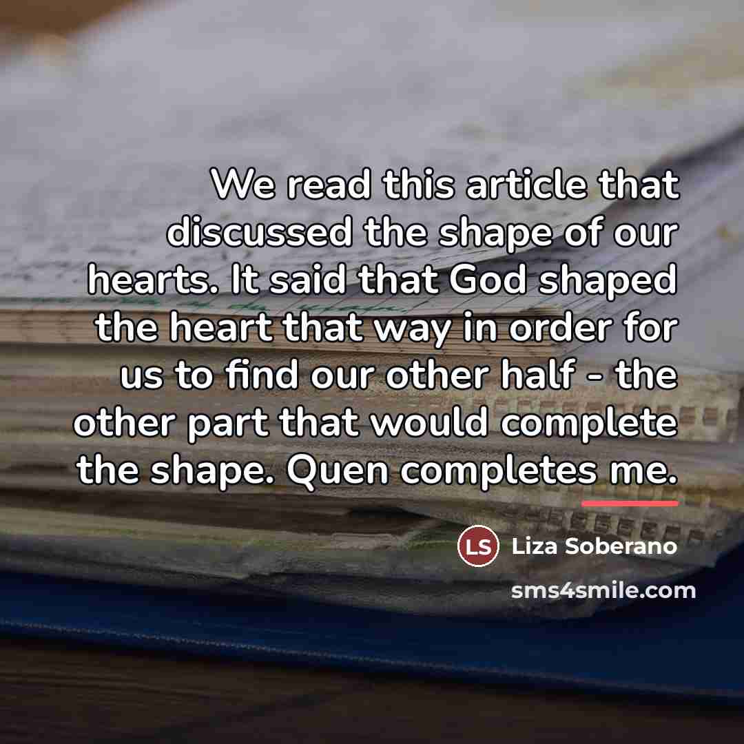 “We read this article that discussed the shape of our…” quote by Liza Soberano