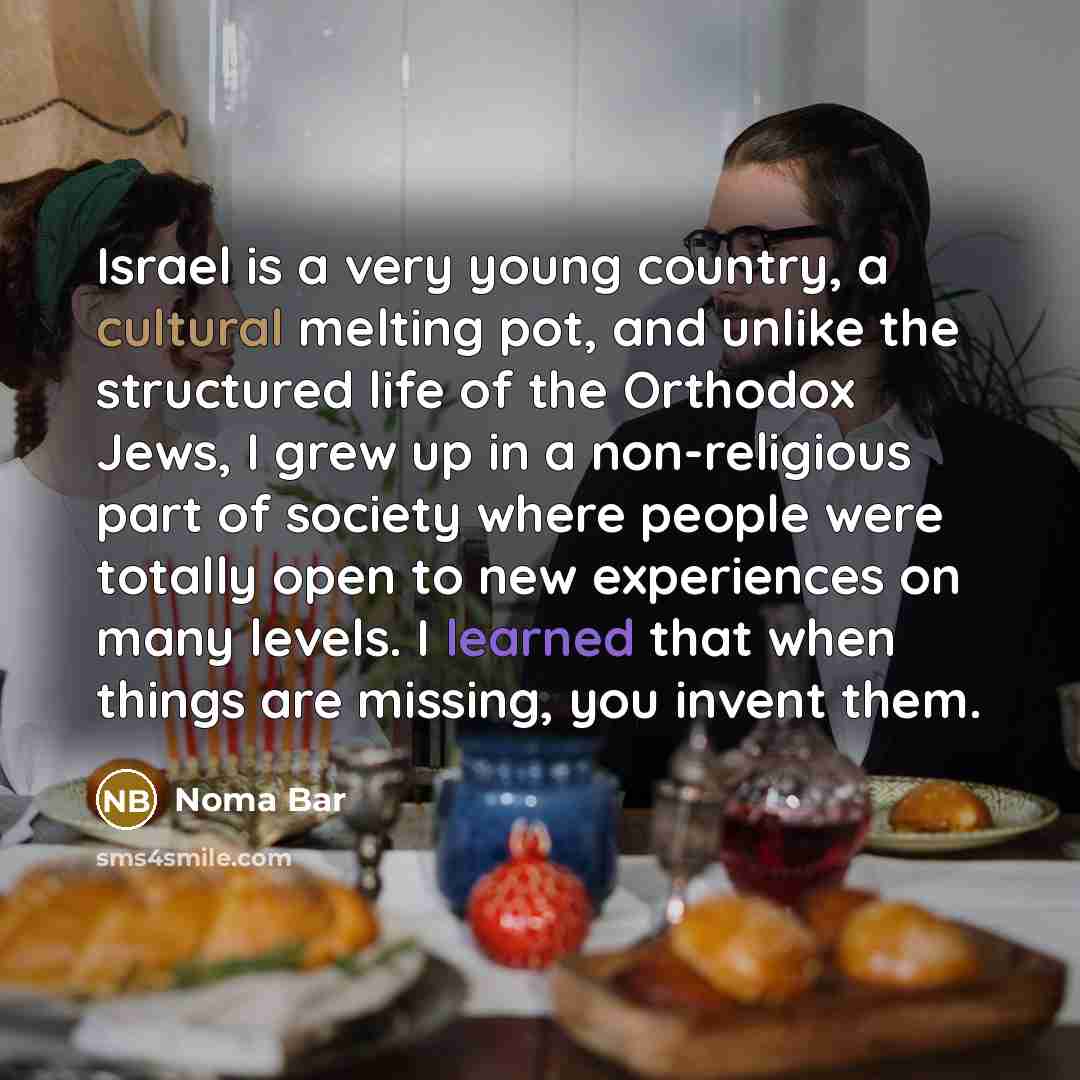 “Israel is a very young country, a cultural melting pot,…” quote by Noma Bar