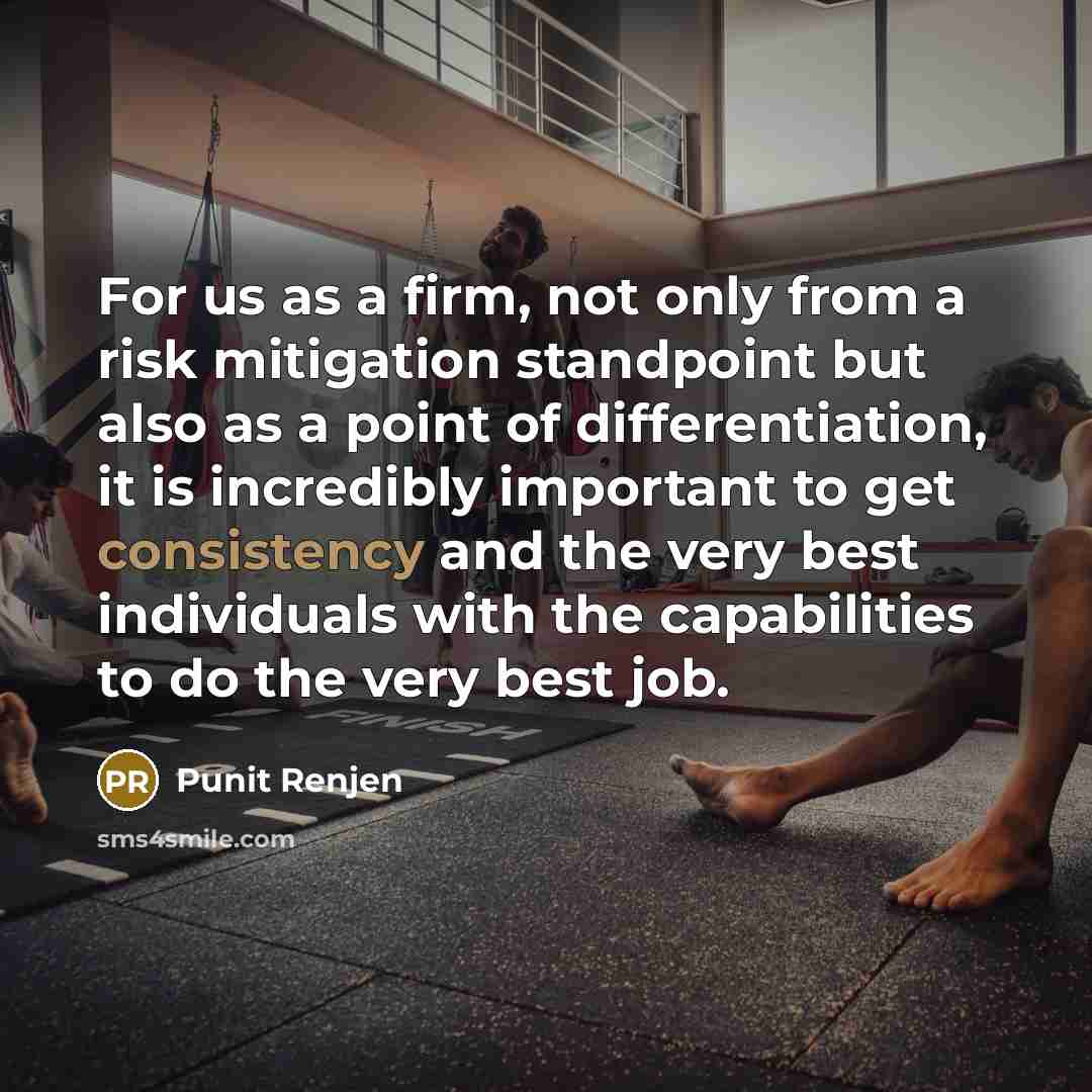 “For us as a firm, not only from a risk…” quote by Punit Renjen