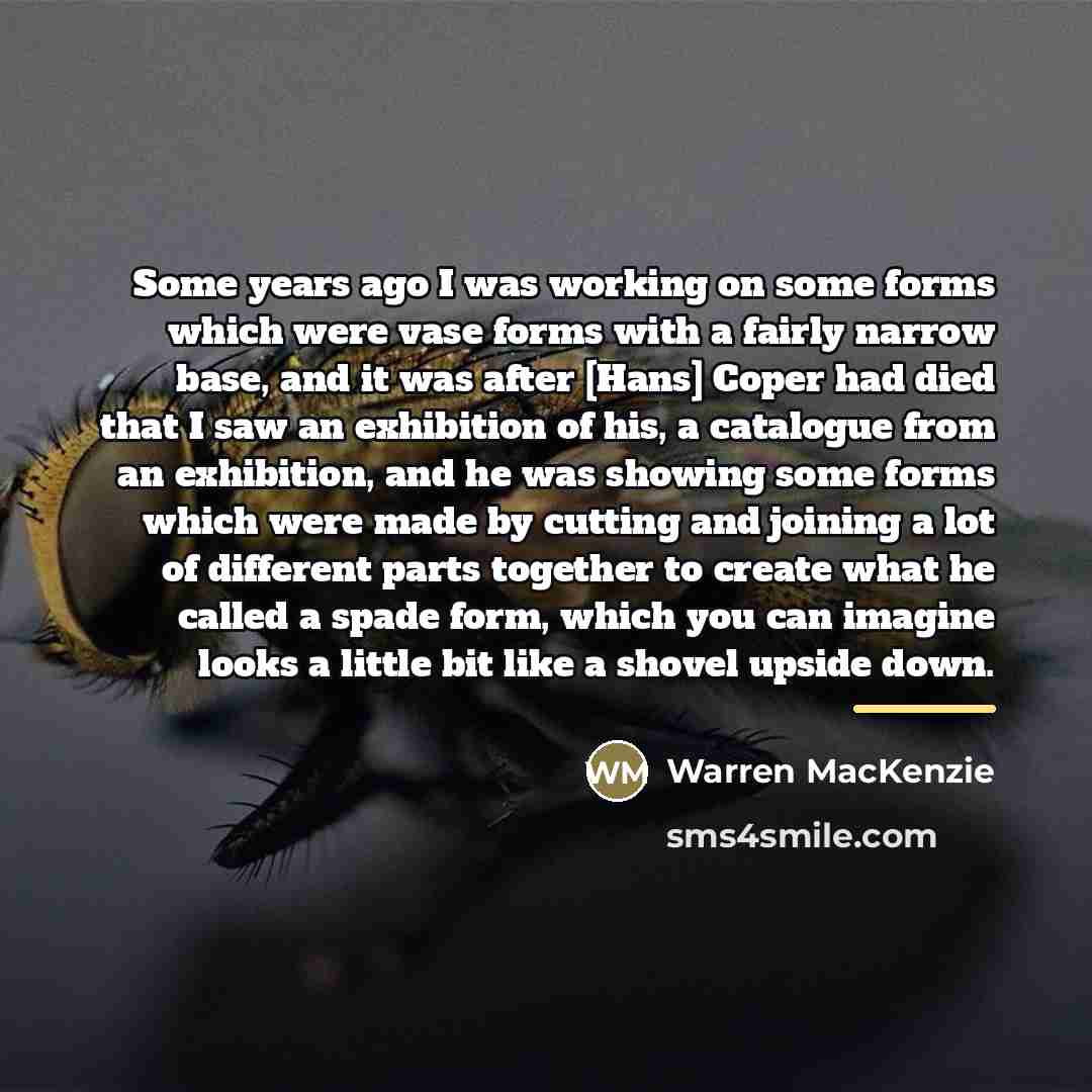 “Some years ago I was working on some forms which…” quote by Warren MacKenzie