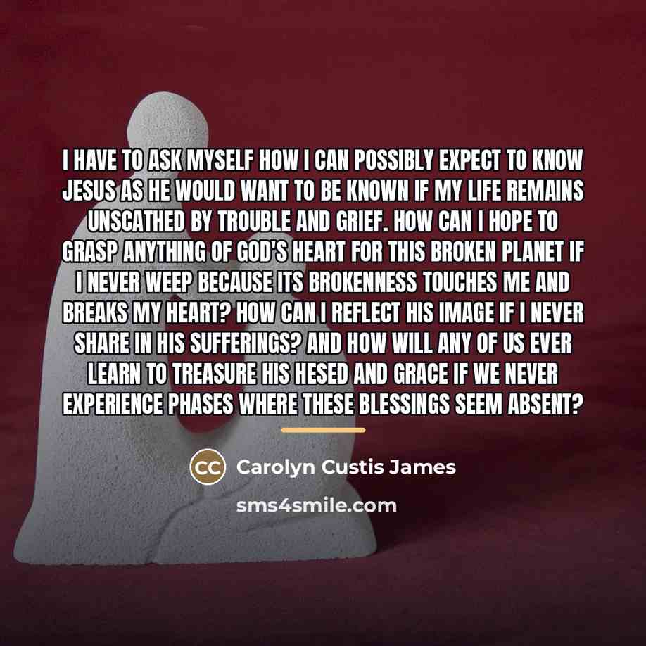 “I have to ask myself how I can possibly expect…” quote by Carolyn Custis James
