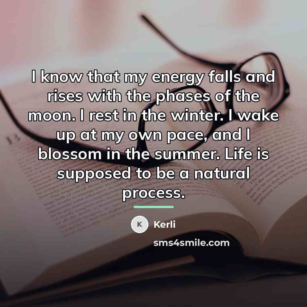 “I know that my energy falls and rises with the…” quote by Kerli