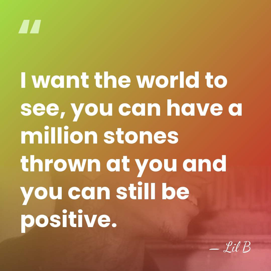 I want the world to see, you can have a million stones&hellip; - Lil B