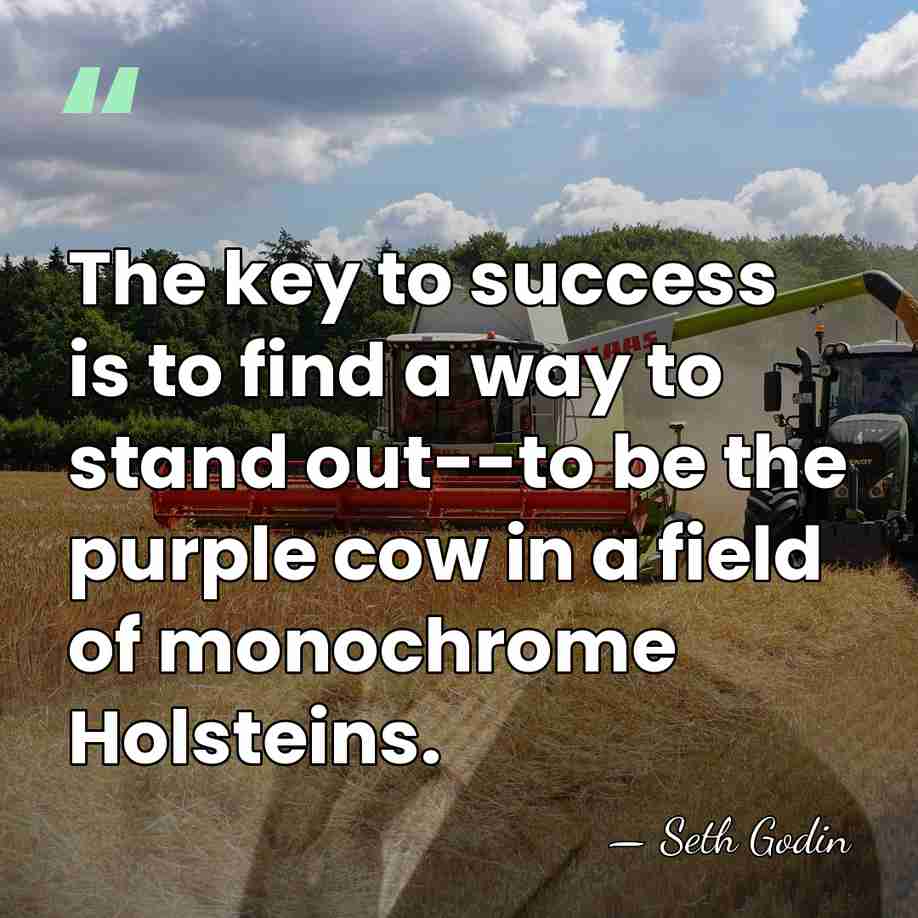 The key to success is to find a way to stand out--to&hellip; - Seth Godin
